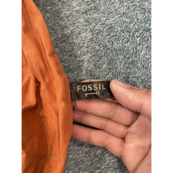 Canvas And Fabric Fossil Key Tote Shoulder Bag Purse - Picture 9 of 13